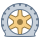 office m style flat tire icon
