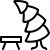 ios 17 outlined style 공원 벤치 icon