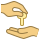 office m style schlüsselübergabe icon