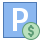 office m style gebührenpflichtiger parkplatz icon