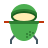 color style 큰 녹색 계란 icon