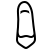 ios 17 outlined style damenschuh in vorderansicht icon