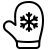 ios 17 outlined style mitten icon