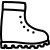 ios 17 outlined style winter boots icon