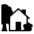 ios 17 filled style haus mit garten icon