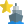 Favorite starred location with cargo shipping logistics icon