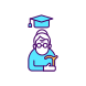 education for senior people icon