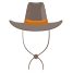 cappello-da-cowboy-esterno-icone-piatte-design-inmotus icon