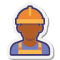 stickers style construction worker icon