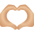 cuore-mani-carnagione medio-chiara-emoji icon