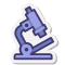 stickers style microscopio icon