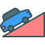 car driving up the hill icon