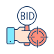 cryptocurrency auction icon