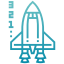 rocketship timing icon