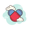 cloud style molécula de h2o icon