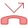 office m style missed call icon