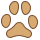 office m style cat footprint icon