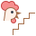 office m style chicken ladder icon