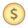 office m style dollar coin icon