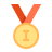 color style gold medal icon