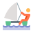 color style catamaran icon