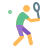 color style tennis player icon