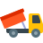 color style lkw beim entladen icon