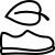 ios 17 outlined style vegane schuhe icon