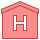 office m style hospital sign icon