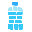 pieces style bottle of water icon