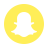 Snapchat eingekreistes Logo icon