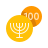 color style hanukkah gelt icon