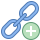 office m style add link icon