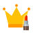 color style crown and lipstick icon