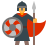 color style iron age warrior icon