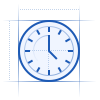 blueprint style uhr icon