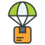 parachute delivery icon