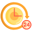 externo-24 horas-entre em contato conosco-flaticons-flat-flat-icons icon