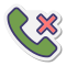 stickers style anruf abgebrochen icon