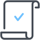 pastel color style scroll vérifié icon