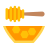 Honiglöffel mit tropfendem Honig icon