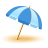 guarda-chuva no chão icon