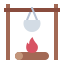 pot on fire icon
