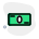 Cash payment at a restaurant for the expenses icon