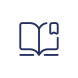 lettura-esterna-e-book-educazione-lineare-contorno-icone-papa-vettore icon