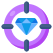 Vectorslab-de-inicio-de-objetivo-de-diamante-externo-plano-vectorslab icon
