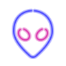 neon style grey icon
