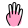 Four fingers hand gesture in political campaign with back of the hand icon