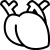 ios 17 outlined style anatomisches herz icon