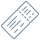 office m style boarding pass icon
